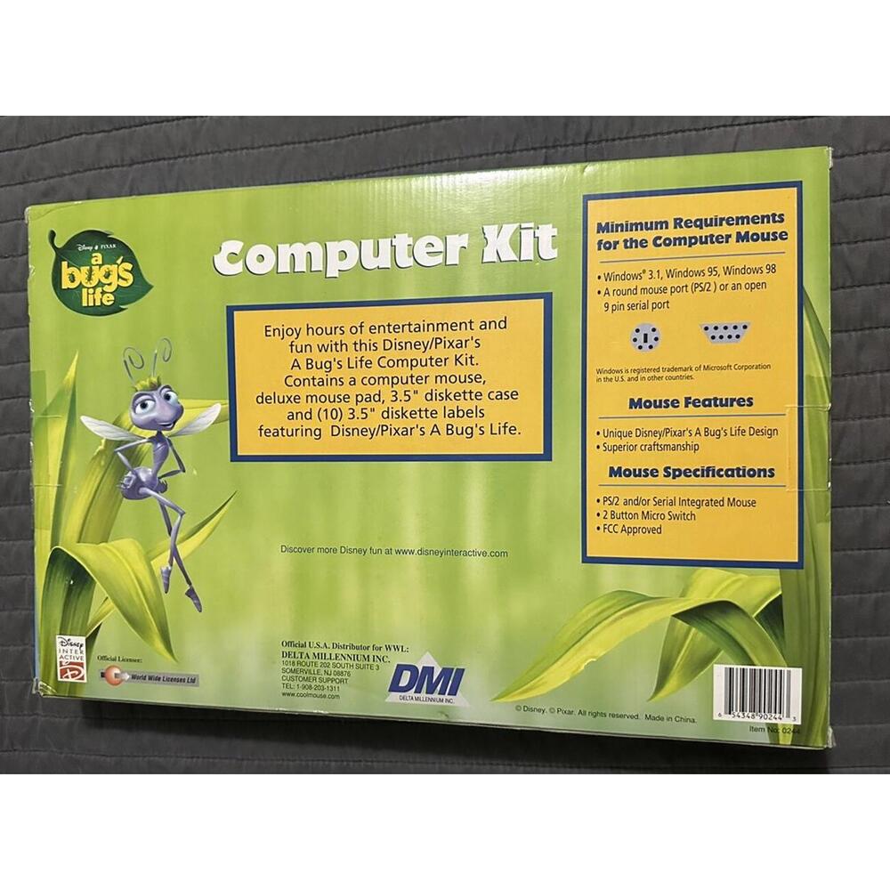 Disney InterActive Computer Kit for Kids A Bug's Life Mouse NEW Factory Sealed - Picture 2 of 5